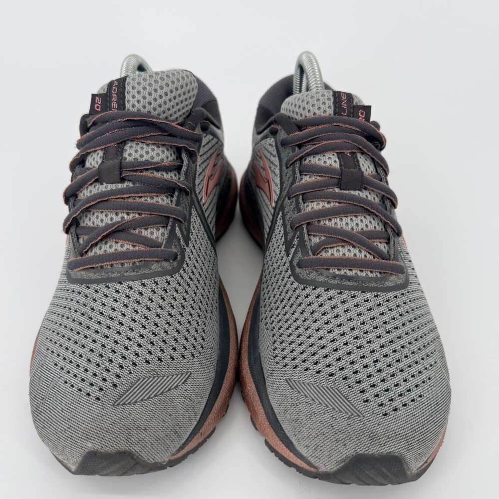 Brooks Adrenaline GTS 20 Womens Sz 9.5 Running Shoes Grey Rose Gold 1202961B045 - Picture 7 of 8